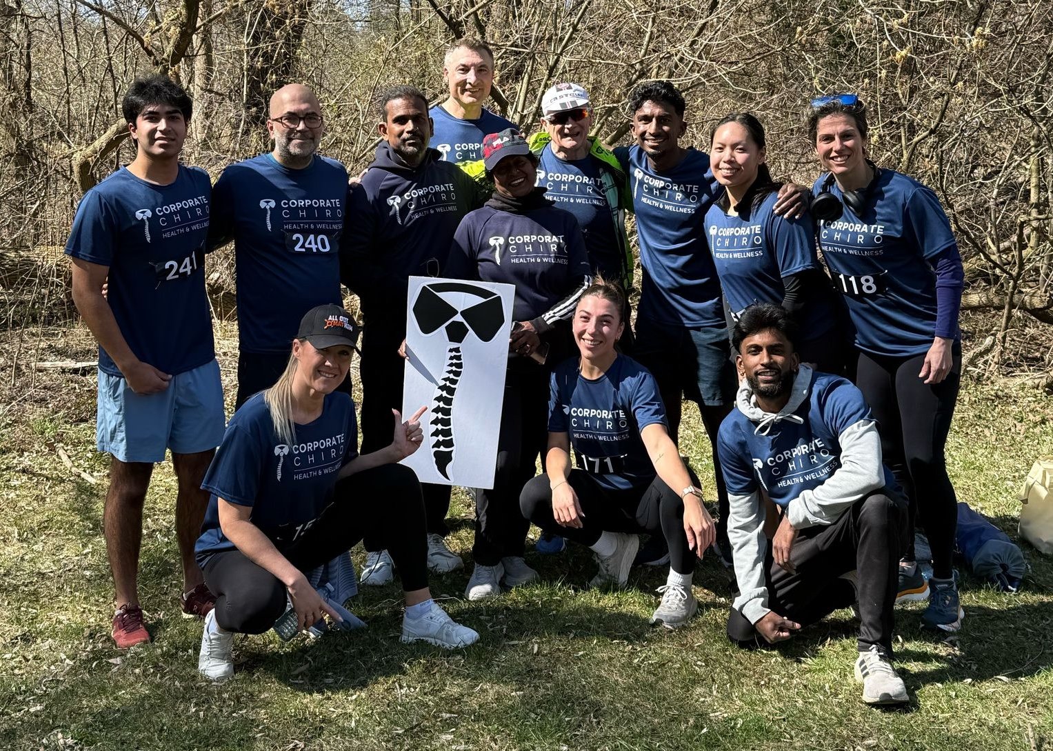 Corporate Chiro team at the Backs in Motion Run
